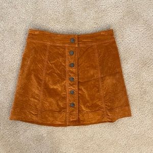 Madewell Velveteen Metropolis Snap Mini Skirt - Size 00